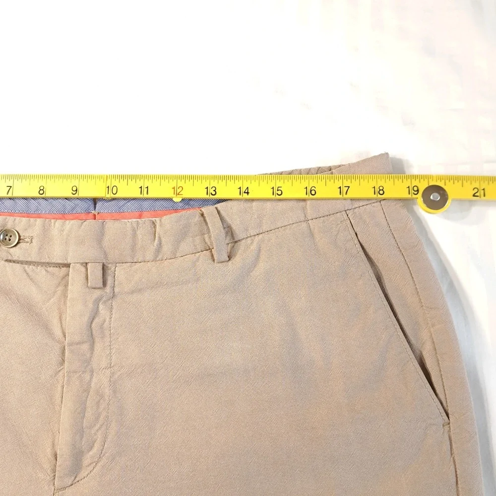 HACKETT London Chino Pants‎ Size 38R Beige Zip Fly Slim Fit 100% Cotton